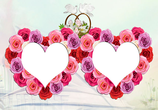 marcos de fotos de amor en forma de corazon png para descargar 